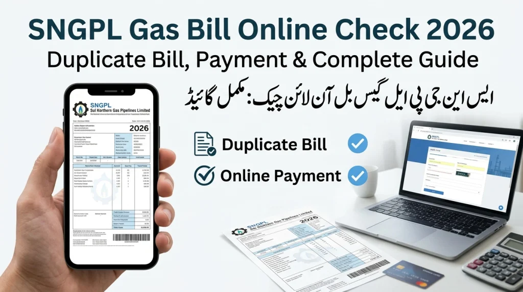 SNGPL Gas Bill Online Check 2026